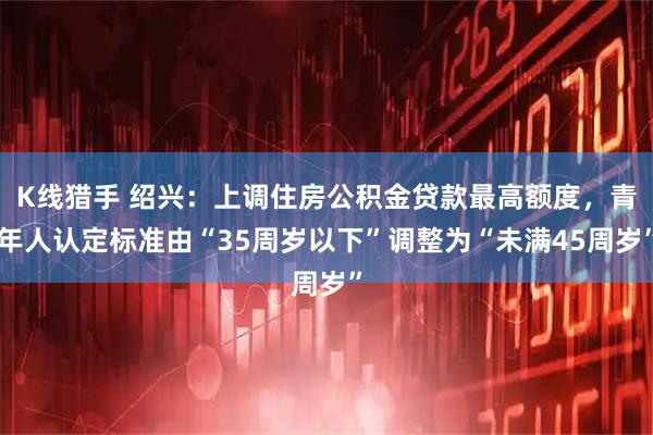 K线猎手 绍兴：上调住房公积金贷款最高额度，青年人认定标准由“35周岁以下”调整为“未满45周岁”